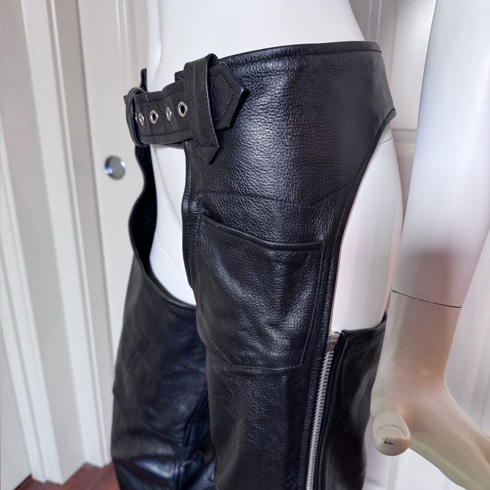 Wilsons Leather Black Riding Chaps - Picture 3 of 7